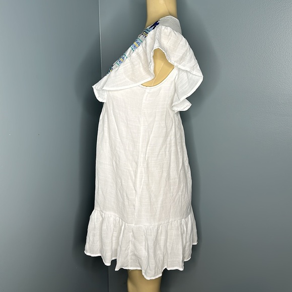 Blu pepper beautiful mini dress, embroidered short sleeves. Size S - Picture 4 of 6